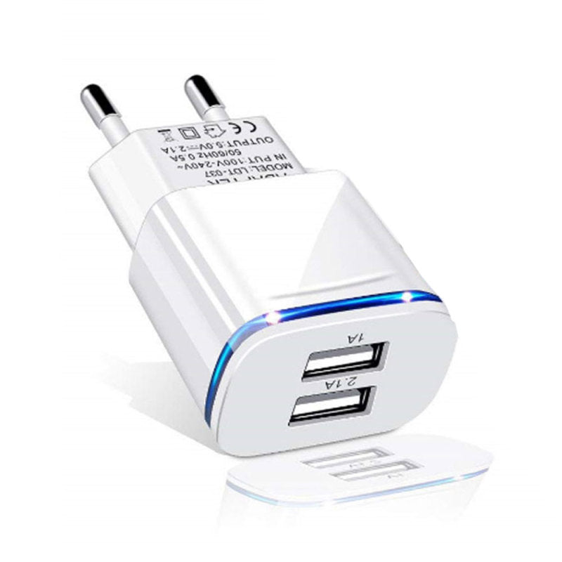 EU Plug Dual USB Quick Travel Charge Wall Charger Adapter 3.1A for iPhon MPC