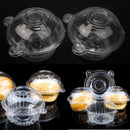 Disposable 50 Clear Plastic Single Cup Cake Muffin Case Pods Boxes Hold YSX