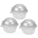 Disposable 50 Clear Plastic Single Cup Cake Muffin Case Pods Boxes Hold YSX
