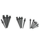 16pcs Acrylic Ear Plug Taper Kit Expander Stretcher Stretching Piercing Black
