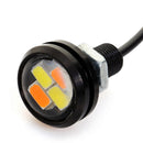 5X 23mm 5730-SMD Two-Color White Amber Eagle Eye LED DRL Turn Signal Car VLP
