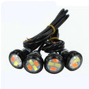 5X 23mm 5730-SMD Two-Color White Amber Eagle Eye LED DRL Turn Signal Car VLP