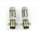 H6 7500K 80W LED Headlight Projector Motorcycle Hi/Lo Bulb 12/24V Bright saqz