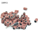 102pc Sanding Drum Set Rotary Tool Rubber Mandrel Bands Sleeves Kit 1/4  dfs