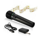 2-in-1 Black Color Wired & Wireless Handheld Microphone Receiver Unidirectional