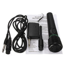 2-in-1 Black Color Wired & Wireless Handheld Microphone Receiver Unidirectional