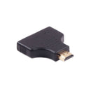 1x New HDMI Port Male to 2 Female 1 In 2 Out Splitter Cable Adapter Conve QIB