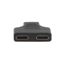 1x New HDMI Port Male to 2 Female 1 In 2 Out Splitter Cable Adapter Conve QIB