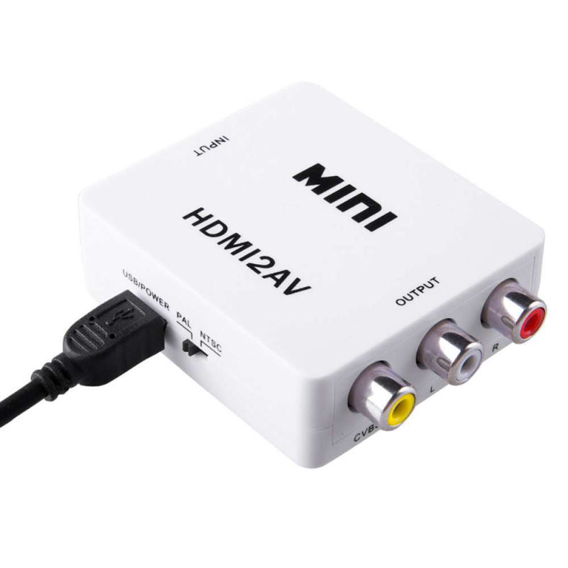 Mini Composite 1080P HDMI to RCA Audio Video CVBS AV Converter For HD  MLT