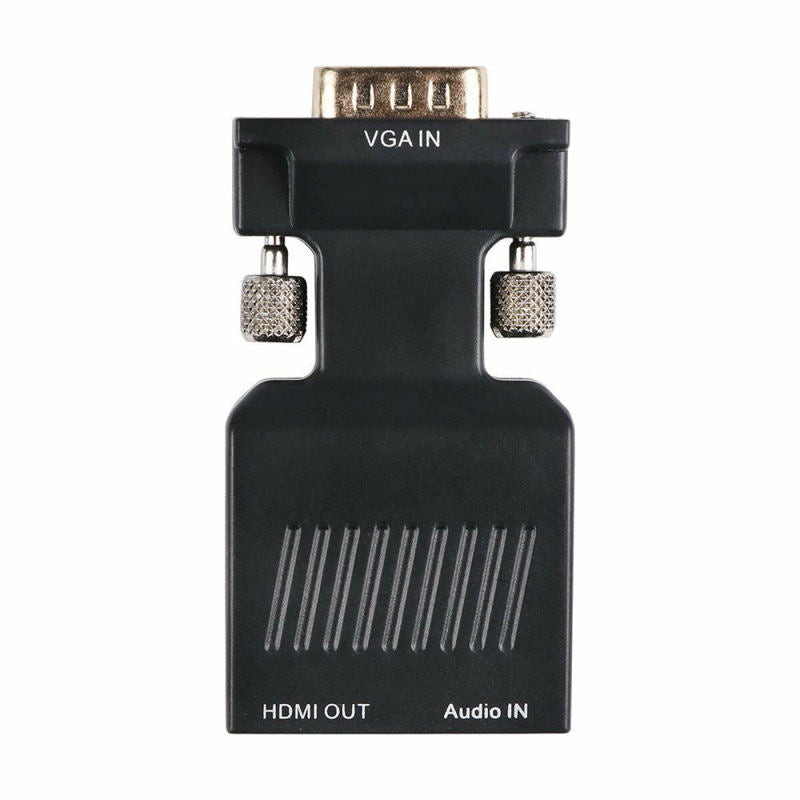 For VGA to HDMI Female Full HD 1080P Video Converter Adapter Box For TV Laptop