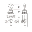5x 2Pin Car Boat SPST 20A 250V ON/OFF Rocker Toggle Switch Waterproof   SDN