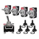 5x 2Pin Car Boat SPST 20A 250V ON/OFF Rocker Toggle Switch + Waterproo mkl ETF
