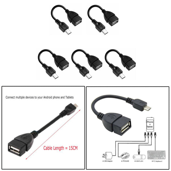 Micro USB to USB OTG Cable Adapter For Android Mobile Phone Tablet PC  YDK