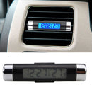 LED Digital Display luminous Thermometer Car Electronic Clock Air Outlet VQT