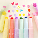 12pcs Marker Pens Soft writing Headed Fluorescent Pen Art Highlighter Draw EWT