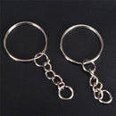 50pcs/Set 25mm Polished Keyring Keychain Split Ring Short Chain Key Rings  JEN