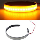 Universal Bright Amber LED Fork Lights Turn Signal Strip Lamps For Moto TUZ
