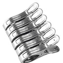 Home Laundry Stainless Steel Spring Loaded Clothes Pegs Hanging Pins Clips 20x