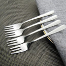 4X Stainless Steel Dessert Fork Kitchen Snacks Cake Fruit Fork Salad Tool Lot