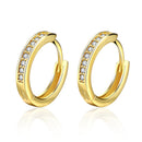 Jewellry Fashion Crystal Round Hoop Ear Stud Earrings Wedding Bridal 2 Pai LRA