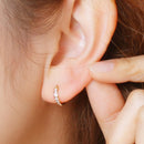 Jewellry Fashion Crystal Round Hoop Ear Stud Earrings Wedding Bridal 2 Pai LRA
