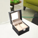 2 Slots Watch Display Case Jewelry Collection Storage Organizer Box Ca RRT