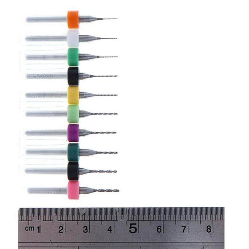1 Set Of 10pcs Micro Carbide Drill Bits For PCB CNC Mill X Carve Engraving Well