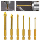 6PCS Set Ceramic Tile Glass Drill Bits Hex Shank 3/4/5/6/8/10mm Chuck Bit  BPV
