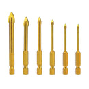 6PCS Set Ceramic Tile Glass Drill Bits Hex Shank 3/4/5/6/8/10mm Chuck Bit  BPV