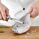 Stainless Steel Fish Scraping Scale Shaver Kitchen Brush Cleaning Tool XCD AXA