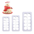 6x Round Embossed Strip Base Circular Printing Mould For Baking Cakes M ABF