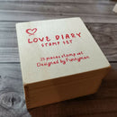 Cute Cartoon Wooden Rubber Stamp Box for DIY Diary Writing Scrapbook 2 JMB