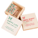 Cute Cartoon Wooden Rubber Stamp Box for DIY Diary Writing Scrapbook 2 JMB