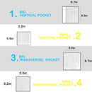 Premium Shower Curtain Liner with 12 Pockets Clear Bathroom Holder Mou KEV