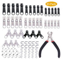 85pcs Replacement Zipper Repair Kit Easy Pull Metal Zipper Heads Install  QZP