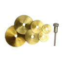 6Pcs HSS Circular Saw Blade Cutting Disc Rotary Tool Mandrel Cutoff DIY G ITH