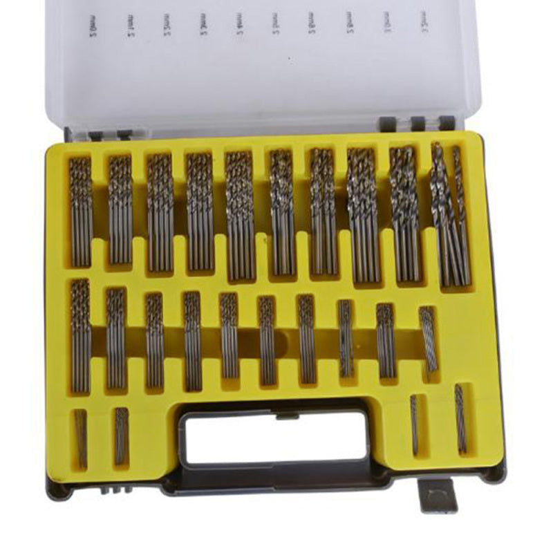 150x HSS Metric Drill Set Titanium Coated Twist Drill Metal Wood 0.4-3.2mm QMQ