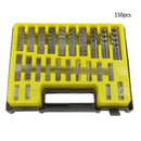 150x HSS Metric Drill Set Titanium Coated Twist Drill Metal Wood 0.4-3.2mm PJH