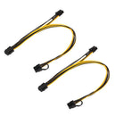 18AWG Dual Mini 6-Pin To 8-Pin Male PCI-E Power Cord For Video Cards CTI