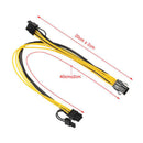 18AWG Dual Mini 6-Pin To 8-Pin Male PCI-E Power Cord For Video Cards CTI
