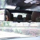 Car Wide 275MM Plane Interior Rear View Mirror Rectangular Black Trim