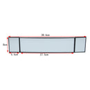 Car Wide 275MM Plane Interior Rear View Mirror Rectangular Black Trim