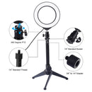 4.6 inch 3 Modes USB Dimmable LED Ring Vlog Video Lights + Desktop Tripod  ZEL