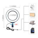4.6 inch 3 Modes USB Dimmable LED Ring Vlog Video Lights + Desktop Tripod  ZEL