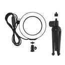 4.6 inch 3 Modes USB Dimmable LED Ring Vlog Video Lights + Desktop Tripod Hold