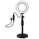 4.6 Inch Dimmable LED Ring Light Kit Photography Selfie Light + Desktop WFU