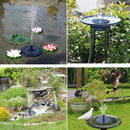Outdoor Solar Fountain Pump Floating Fountain Pump Bird Baths Ponds Garden IQK