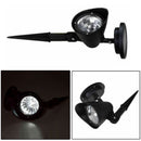4-LED Solar Spot Light Outdoor Garden Lawn Landscape LED Spotlight Pat IHU