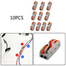 10X Wire Connector Mini Fast Universal Compact Wiring Connector Push-In Terminal