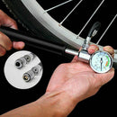 Bicycle Pump With Gauge High Pressure Meter Shock Hand Bike Air Inflator A GAC